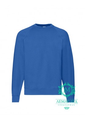Свитшот Fruit of the Loom Lightweight Raglan Sweat royal blue