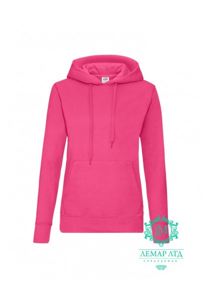 Худі Fruit of the Loom Hooded Sweat Ladies fuchia
