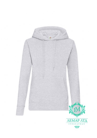 Худі Fruit of the Loom Hooded Sweat Ladies heather grey