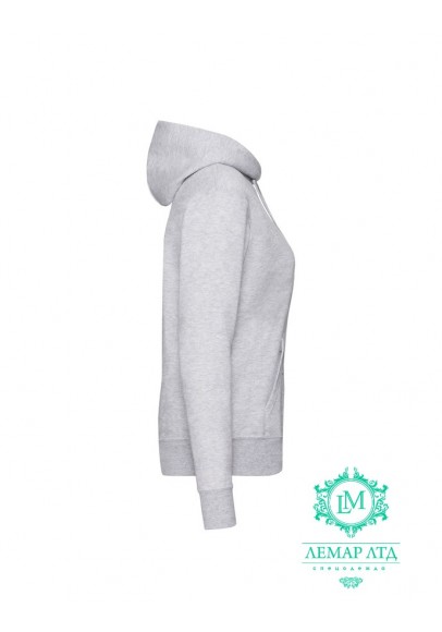 Худі Fruit of the Loom Hooded Sweat Ladies heather grey