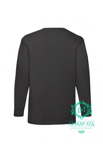  Футболка з довгим рукавом Fruit of the Loom Valueweight long black