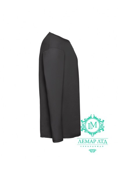  Футболка з довгим рукавом Fruit of the Loom Valueweight long black