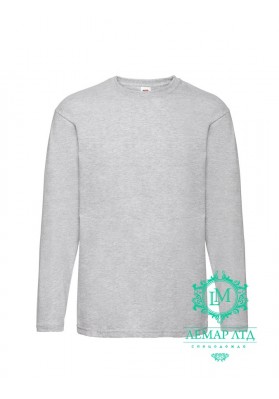  Футболка с длинным рукавом Fruit of the Loom Valueweight long grey
