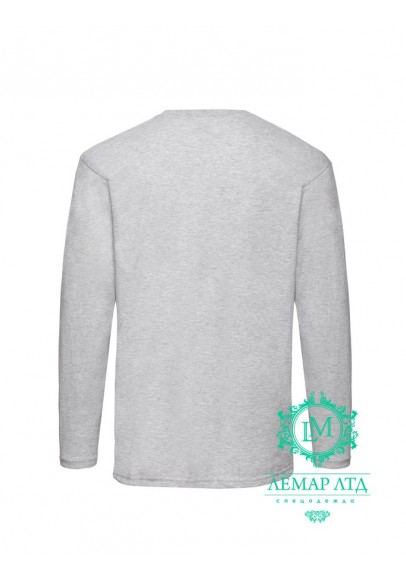  Футболка з довгим рукавом Fruit of the Loom Valueweight long grey