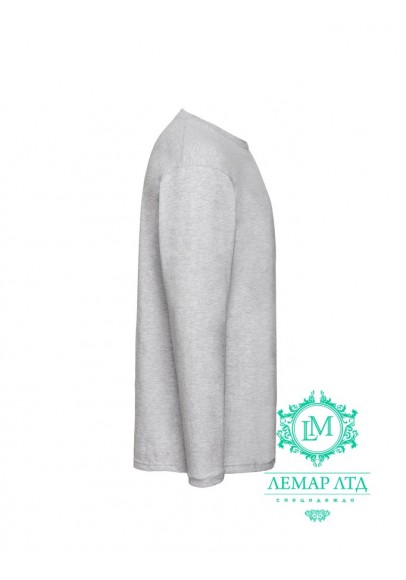  Футболка з довгим рукавом Fruit of the Loom Valueweight long grey