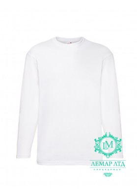  Футболка с длинным рукавом Fruit of the Loom Valueweight long white