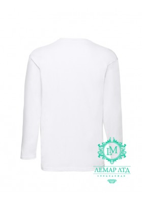  Футболка с длинным рукавом Fruit of the Loom Valueweight long white