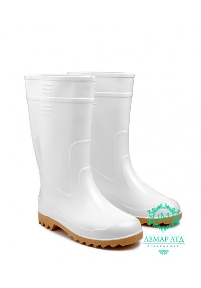 Резиновые мужские белые сапоги Litma