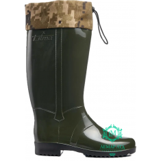 Резиновые мужские сапоги хаки ОХОТНИК Litma