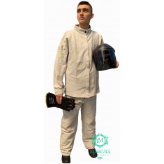Штаны сварщика Profi из гладкой натуральной кожи